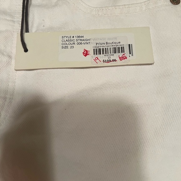 ROLLA’S CLASSIC STRAIGHT WHITE High Rise Regular Fit Jeans 23 NEW with Defect!! - Picture 2 of 12